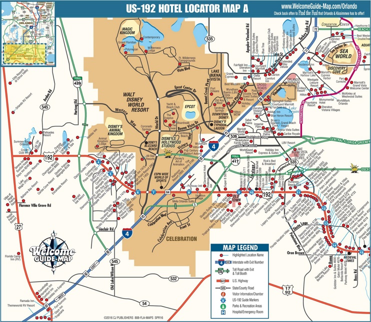 Kissimmee hotel map