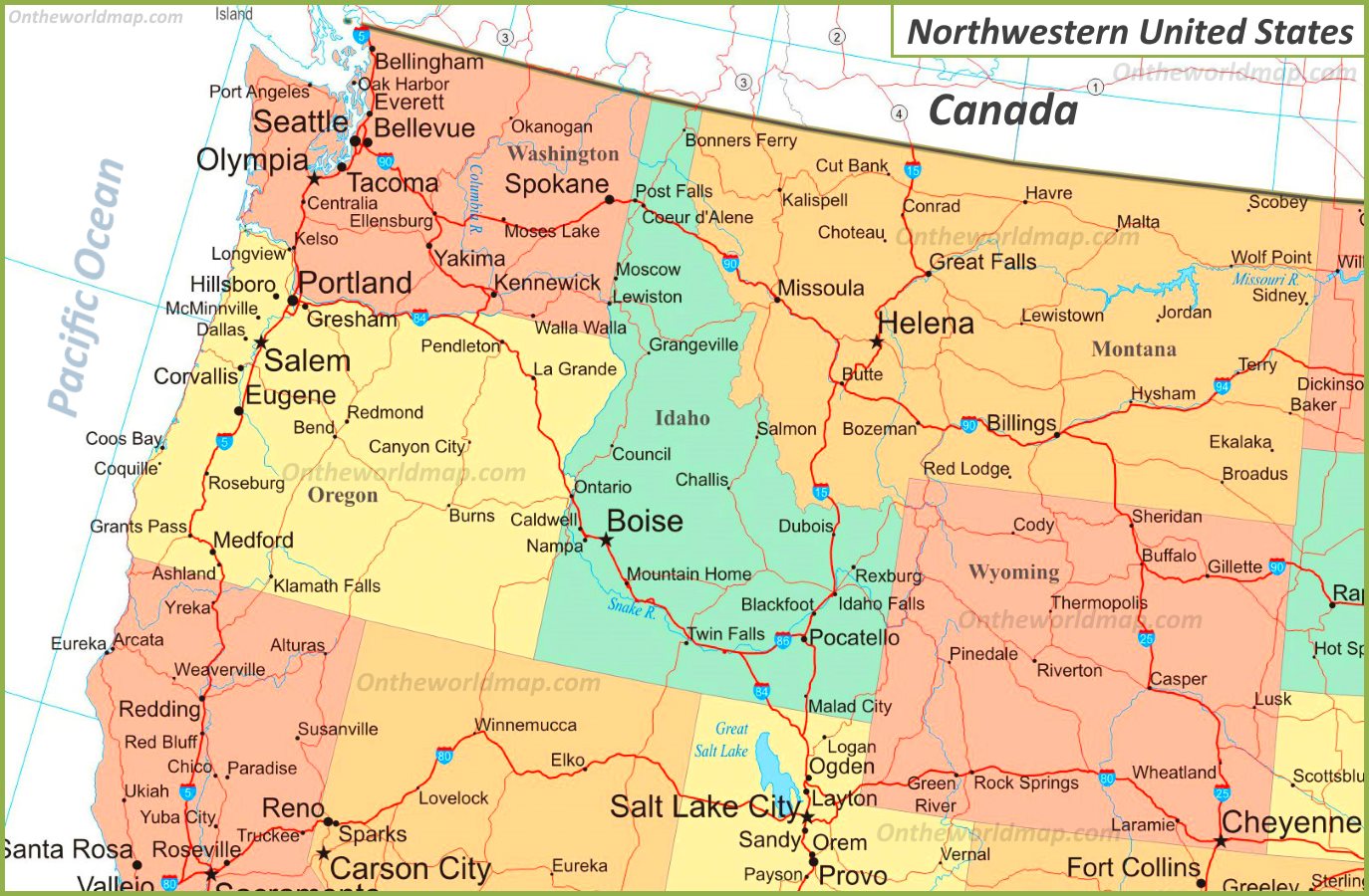 United States Map Northwest - Show Me The United States Of America Map