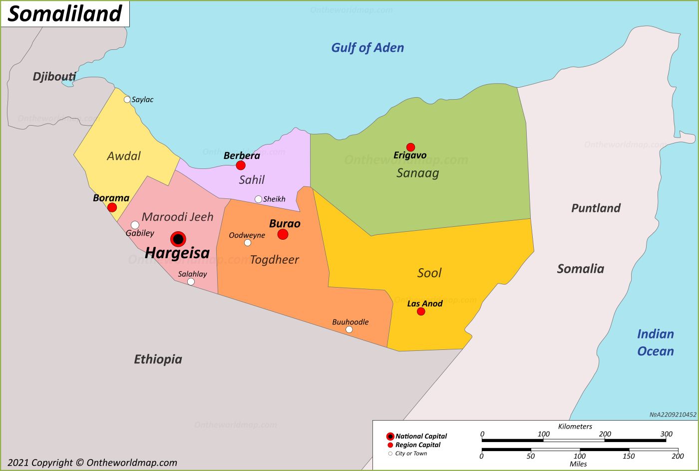 Somaliland World Map