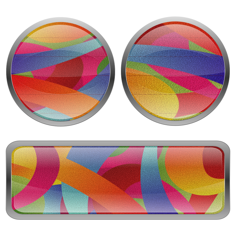 Multicolored Film Grained Buttons