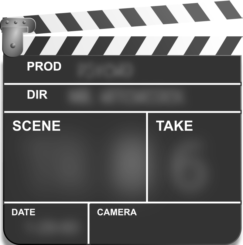 Motion Picture Film Slate Clapper