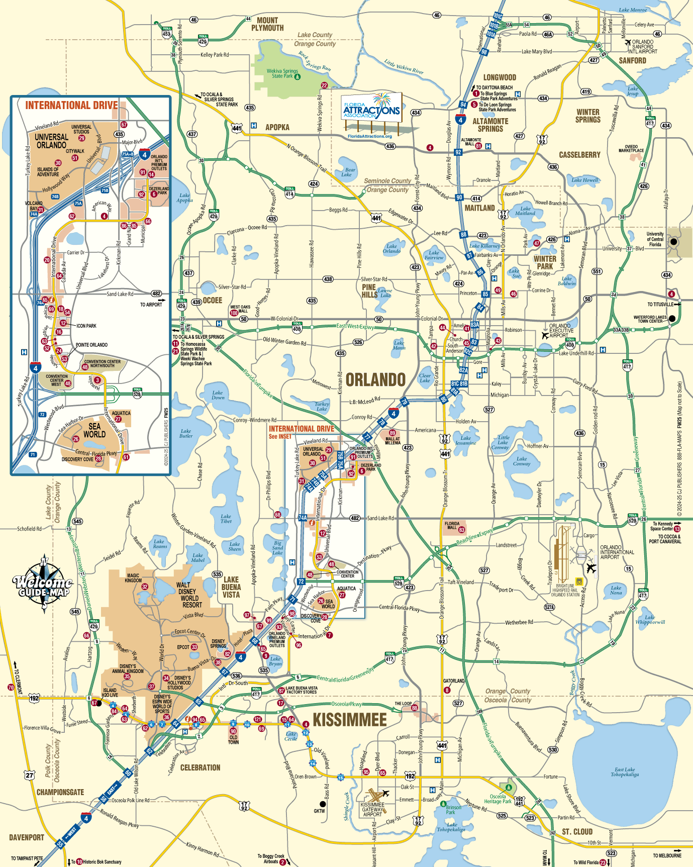 Orlando & Kissimmee Welcome Guide-Map