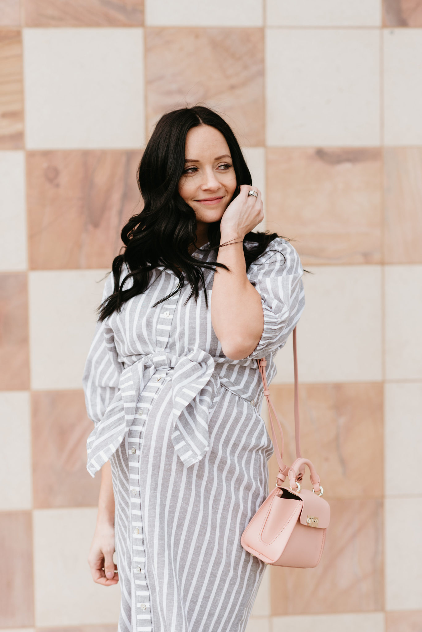 Anthropologie Striped Shirt Dress featured by popular Las Vegas fashion blogger Outfits & Outings