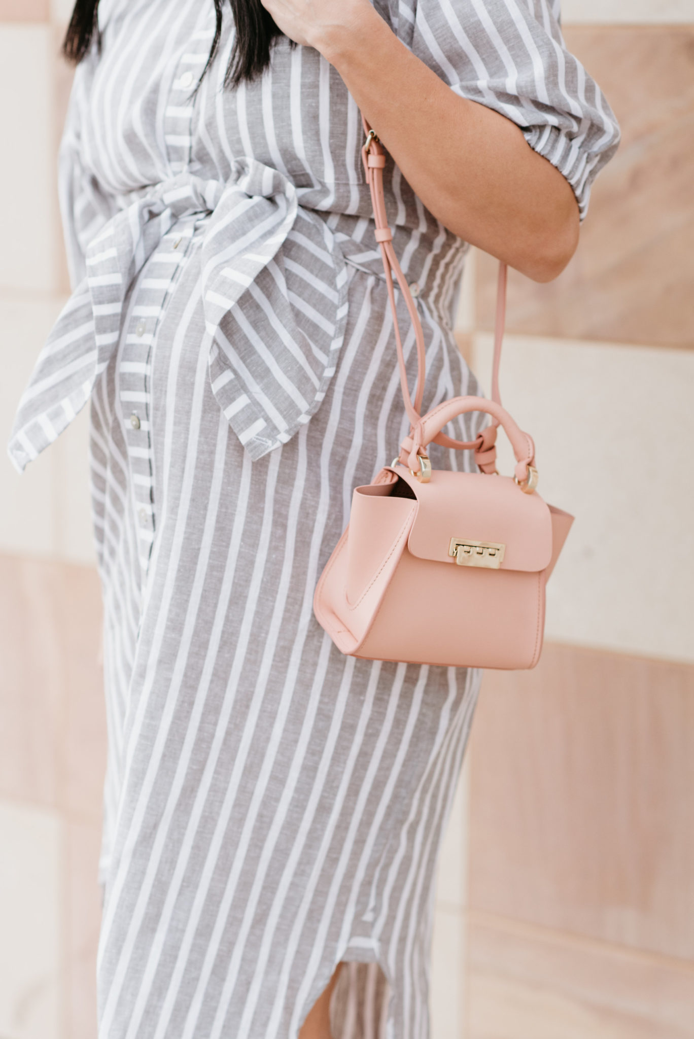 Anthropologie Striped Shirt Dress featured by popular Las Vegas fashion blogger Outfits & Outings