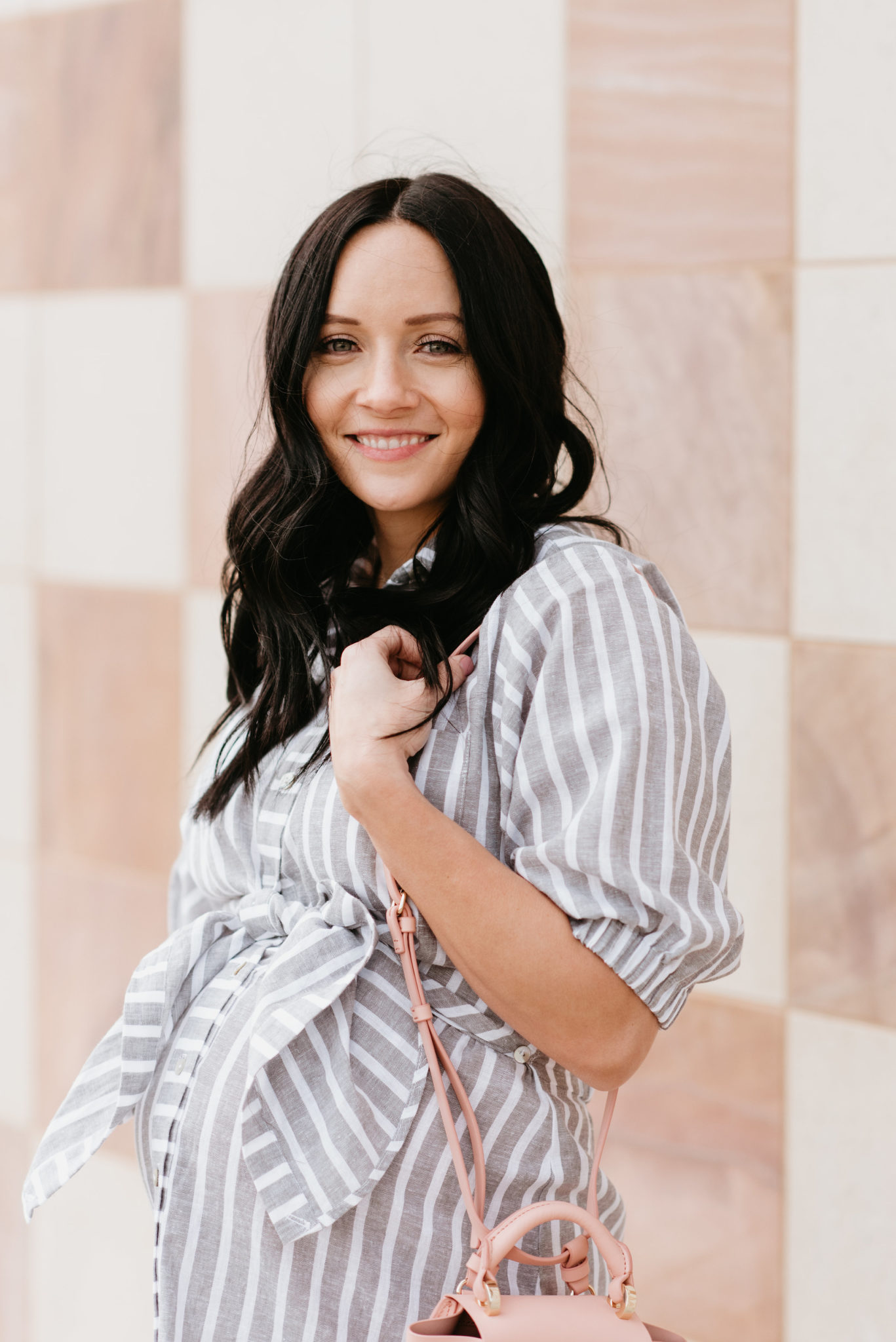 Anthropologie Striped Shirt Dress featured by popular Las Vegas fashion blogger Outfits & Outings