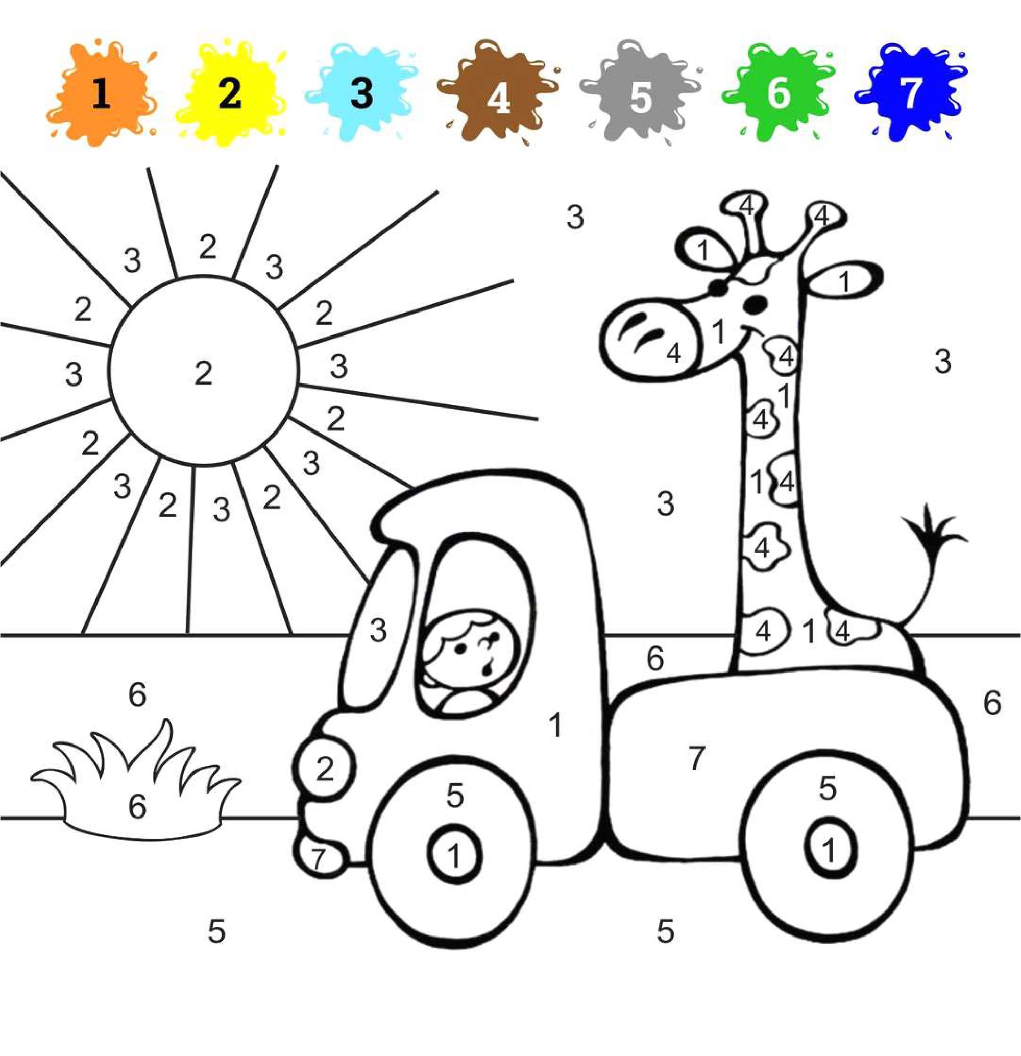 Coloring By Numbers Free Printables