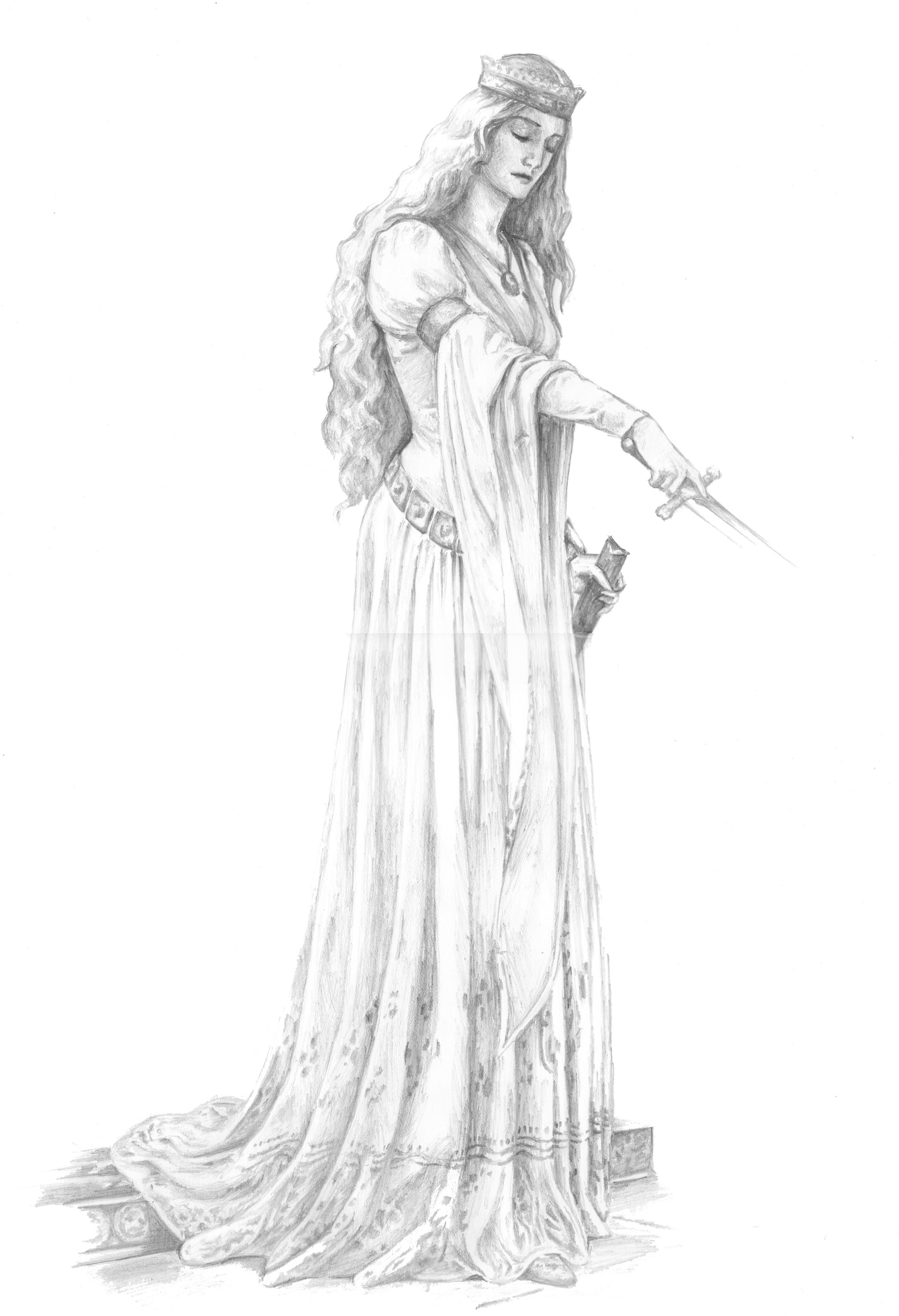 Medieval Lady Coloring Pages