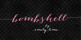 Bombshell Pro Font by Emily Lime