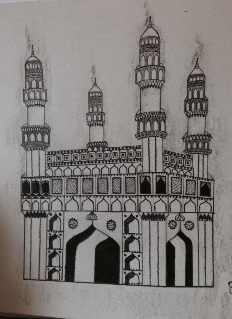 Share more than 78 sketch of charminar - in.eteachers