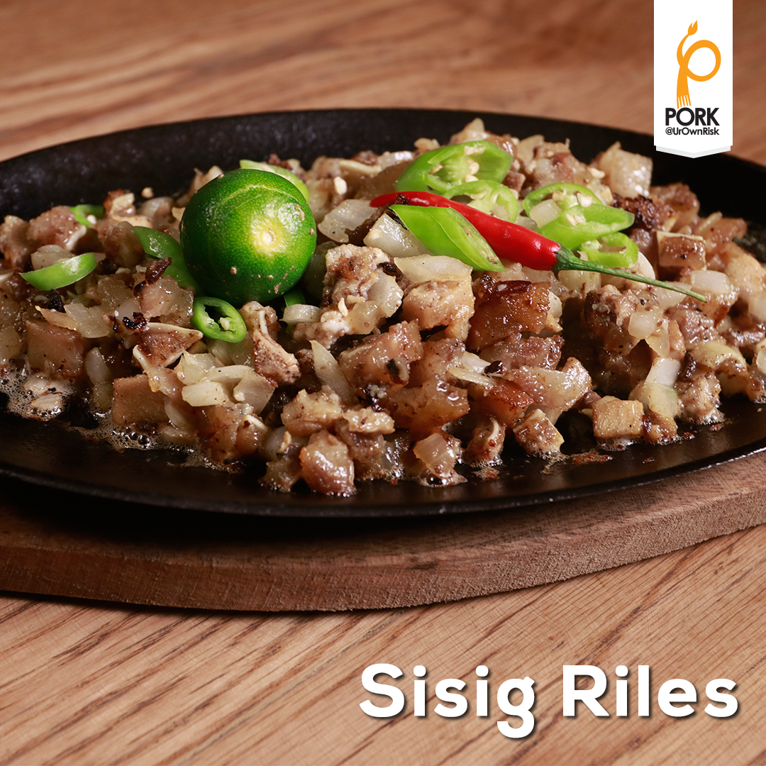 pork urownrisk on twitter check out our two versions of the classic filipino favorite sisig retweet for sisig bulacan our chopped and seasoned slow cooked pig face like for sisig riles our classic sizzling seasoned slow cooked pig face