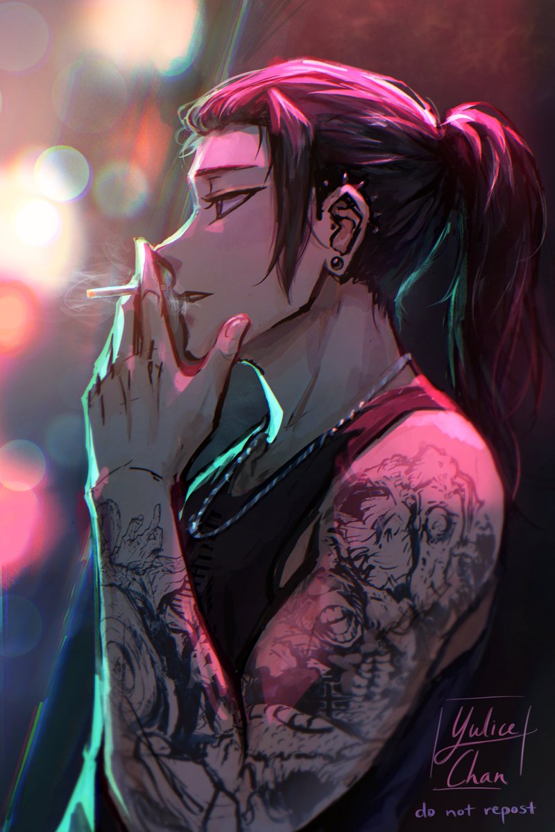 「back w more of dami's tattoo artist geto」|Alice 🥶👄🥶🤞🏻のイラスト