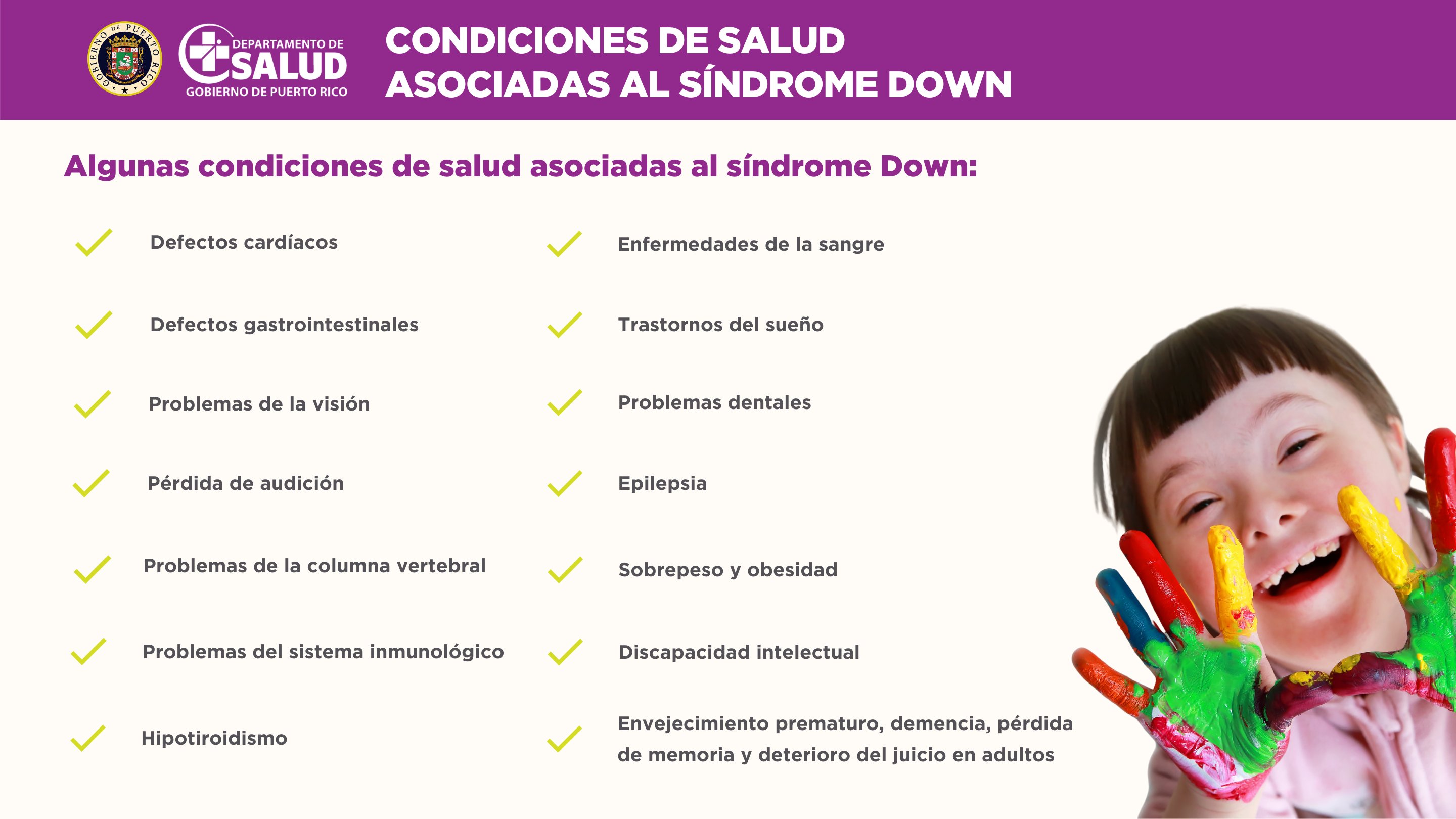 caracteristicas del sindrome de down