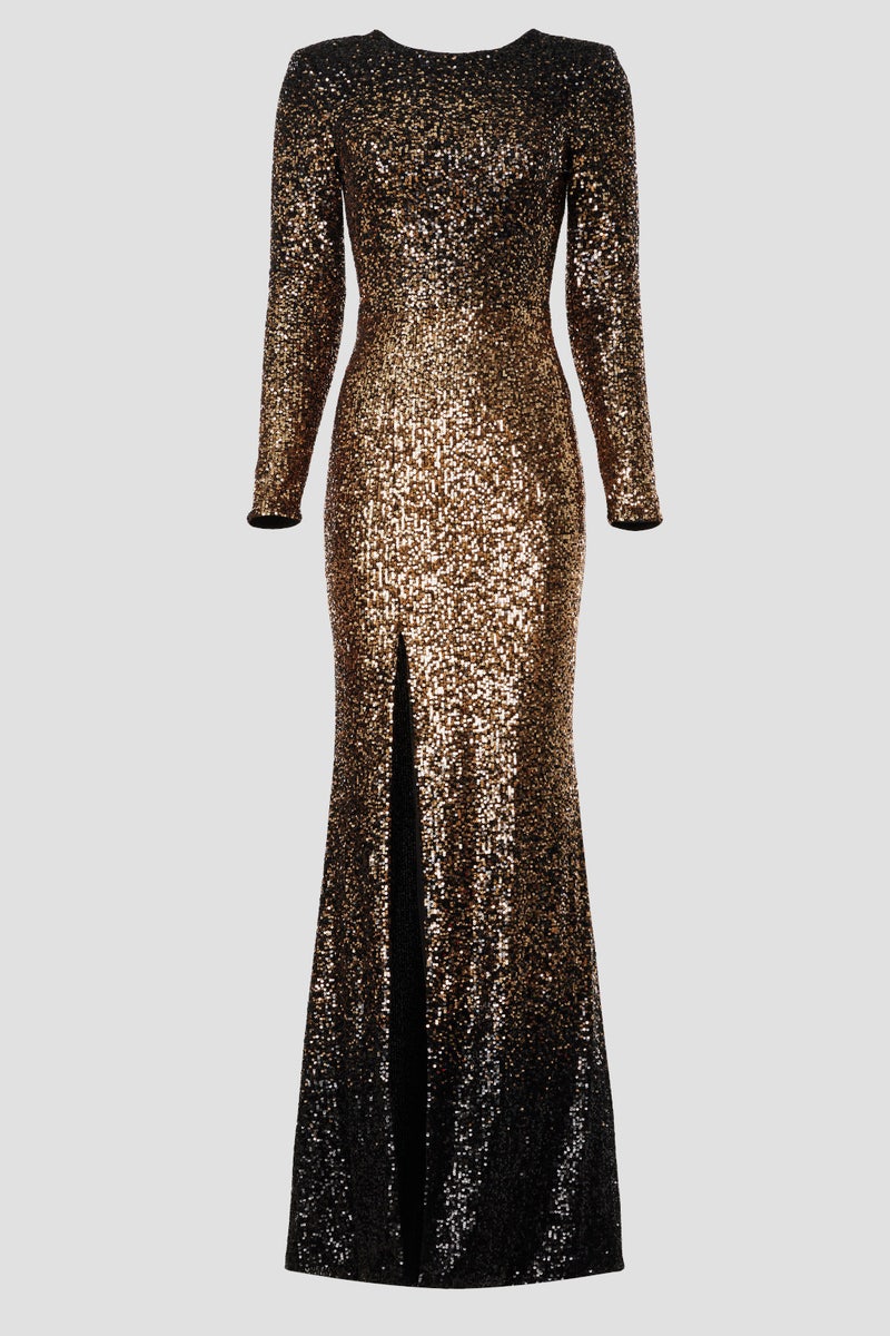 Kiera Sequin Column Gown by Dress The Population - Photo 4