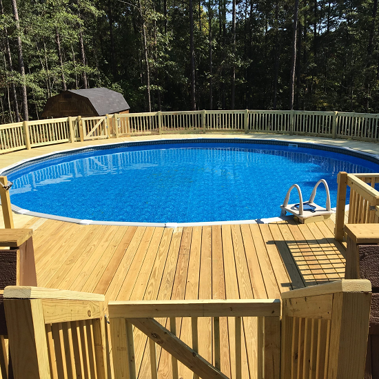 Pool with Wooden Deck