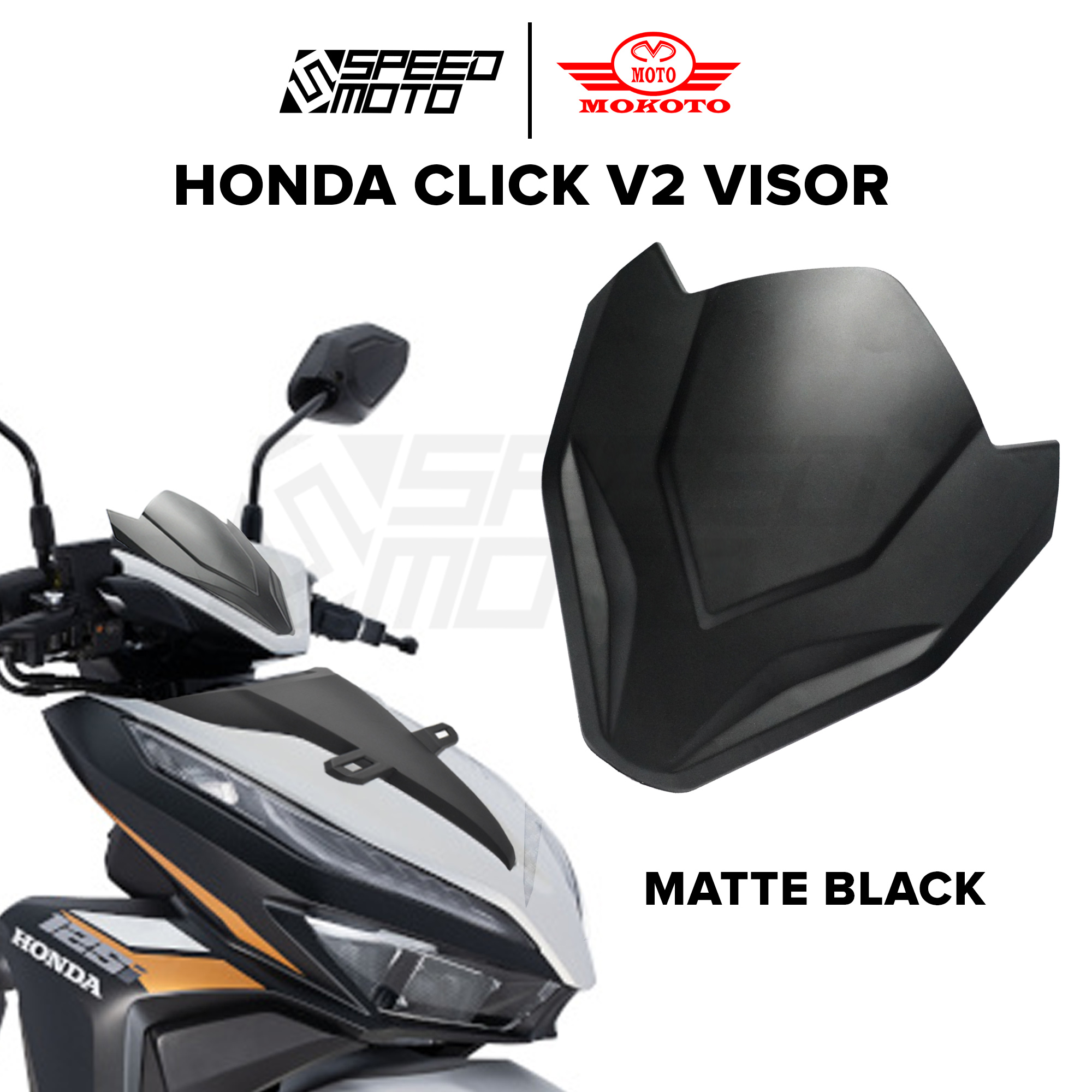 HONDA CLICK 125i/150i FRONT PANEL COVER CARBON T-5499 MATTE BLACK FOR ...