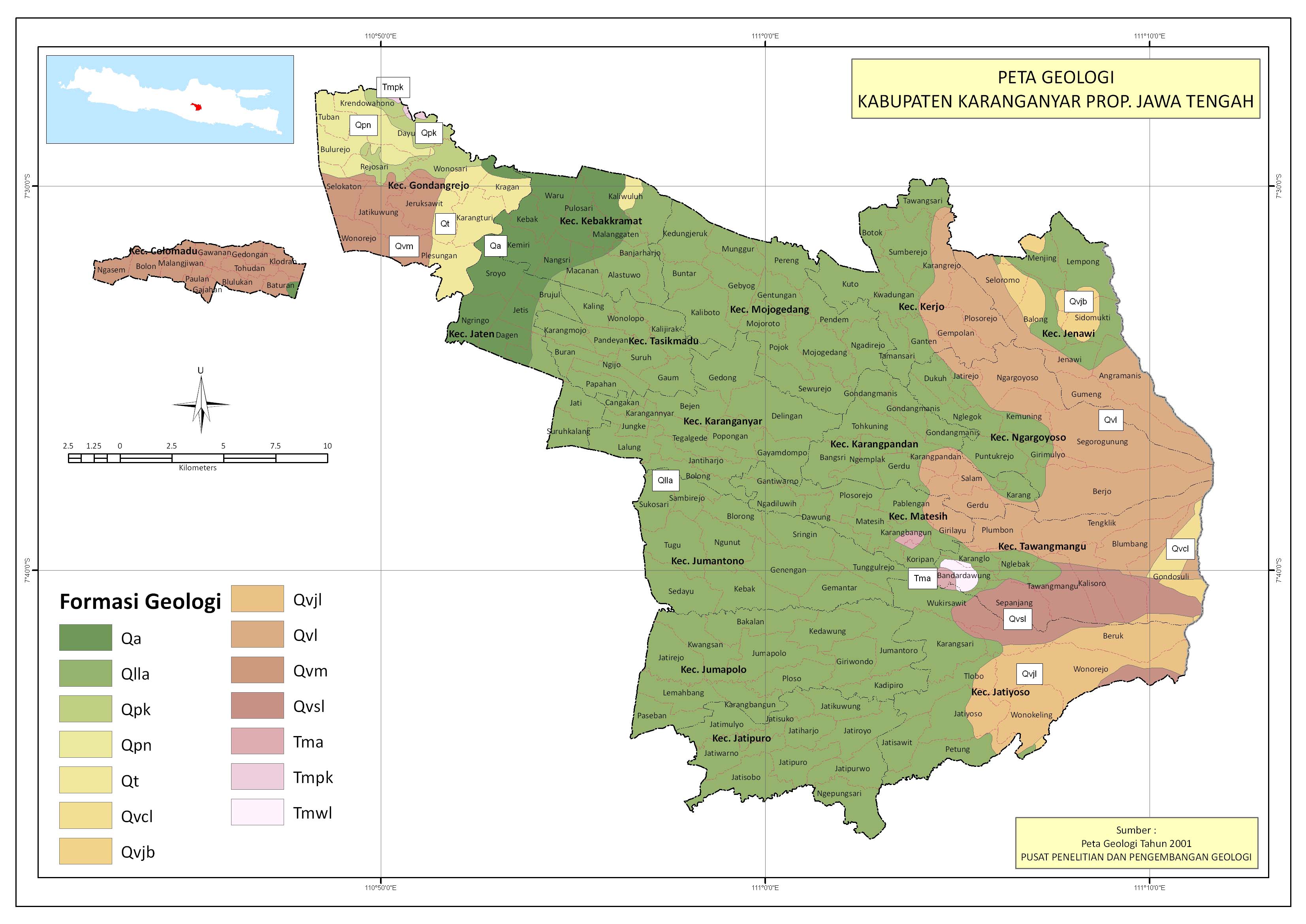 Peta Geologi Lembar Banjarnegara Kecamatan Bandung - IMAGESEE