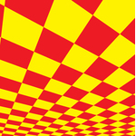 Checkered pattern red and yellow