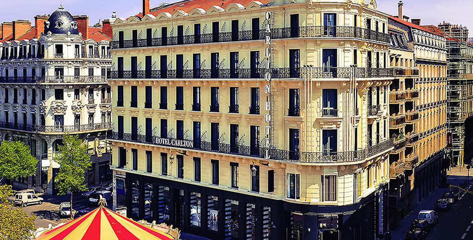 Image of Hotel Exterior Hôtel Carlton Lyon - MGallery by Sofitel, 1894, Member of Historic Hotels Worldwide, in Lyon, France, Special Offers, Discounted Rates, Families, Romantic Escape, Honeymoons, Anniversaries, Reunions