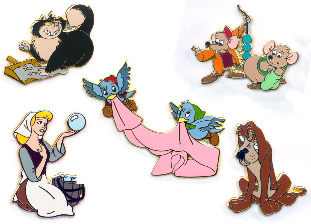 Disney Store Set - Cinderella, Bruno, Lucifer, Gus & Jaq, Bluebirds ...