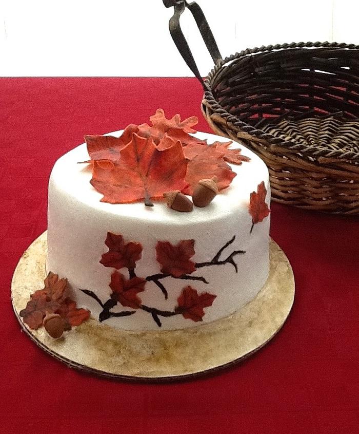 Autumn Leaves Cake