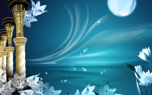 Elegant Flower Background Psd Poster Material For Free Download | Free PSD