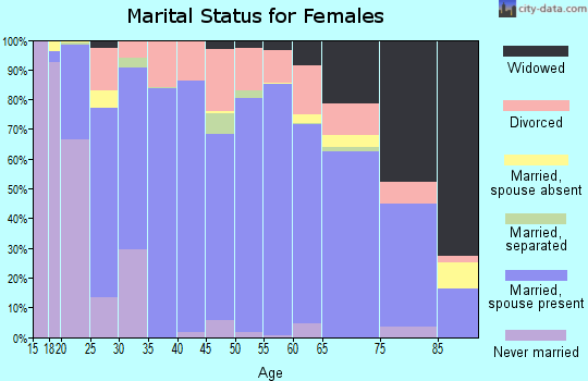 Clay County marital status for females