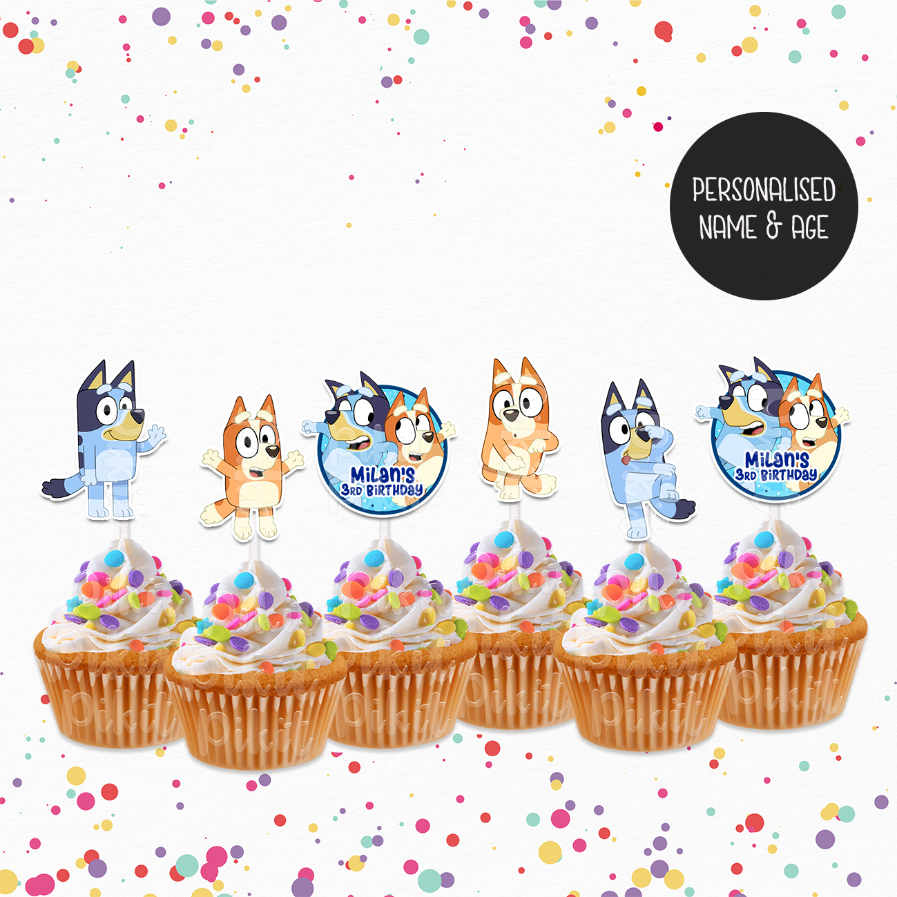 BLUEY Cupcake Toppers – Pikit Kids