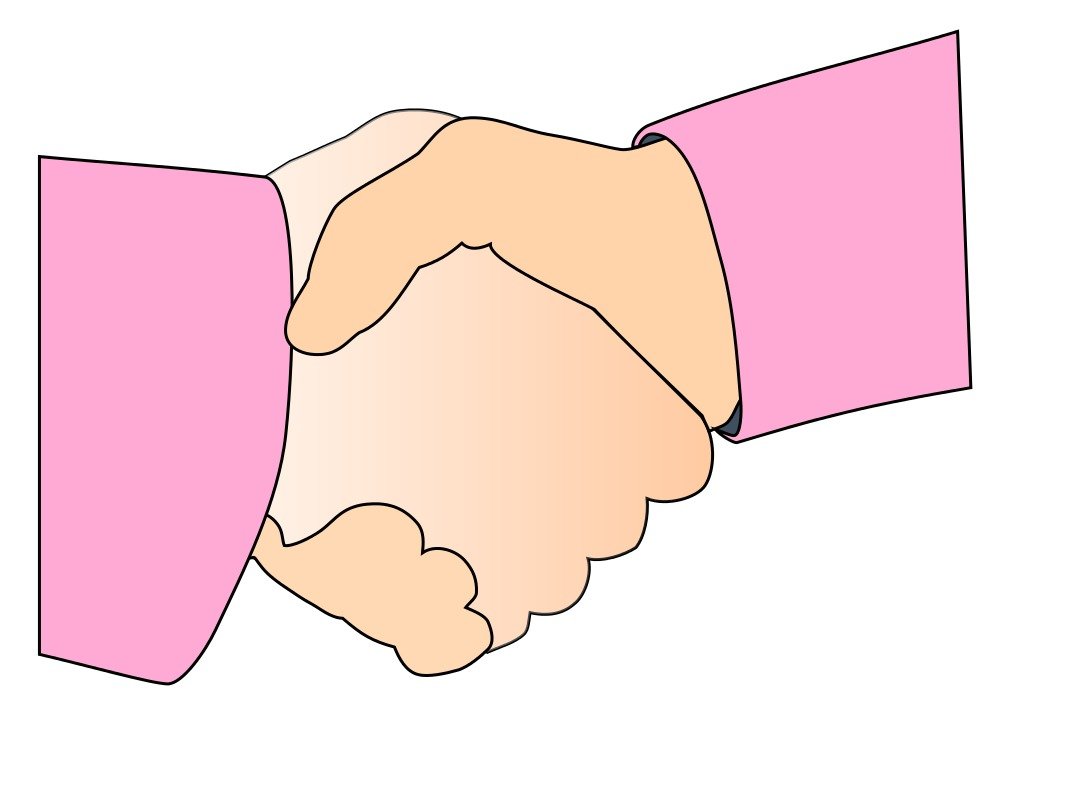 Animated Handshake Clip Art drawing