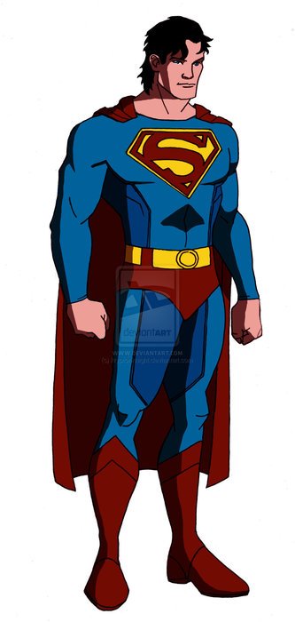 Clip art of animated Superman