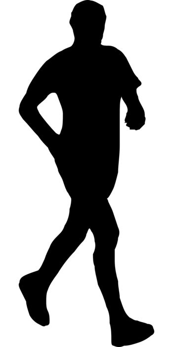 sport running man silhouette drawing