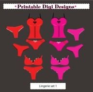 Pink And Red Lingerie Set $ 4 50 clipart