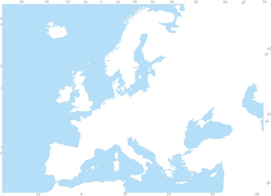 europe map drawing