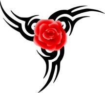 Tribal Tattoo With Rose At Clkercom Vector Online clipart