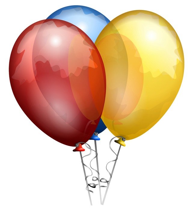 Animated Birthday Balloons Clip Art drawing