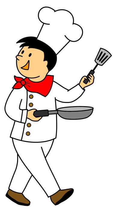 Animated Chef Clip Art drawing