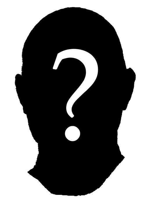 Clipart of a Silhouette With Question Mark