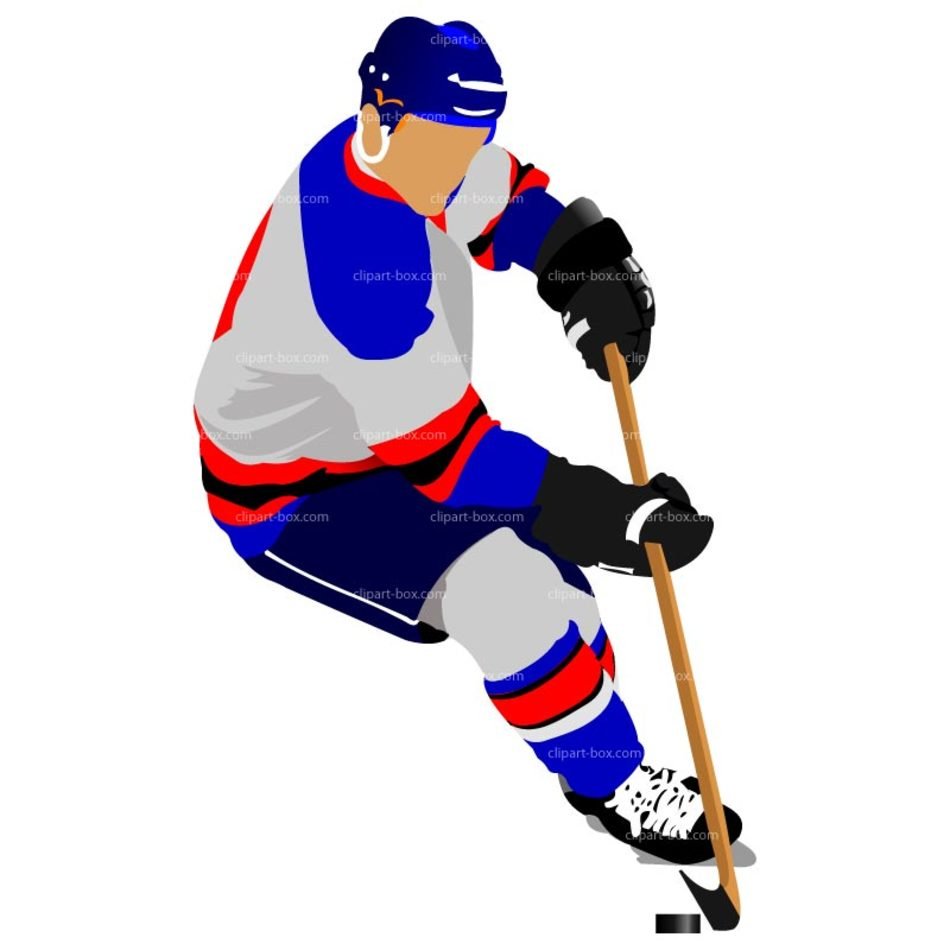 Hockey Player Clip Art drawing