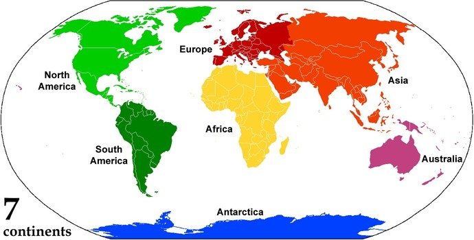 World Map colors drawing