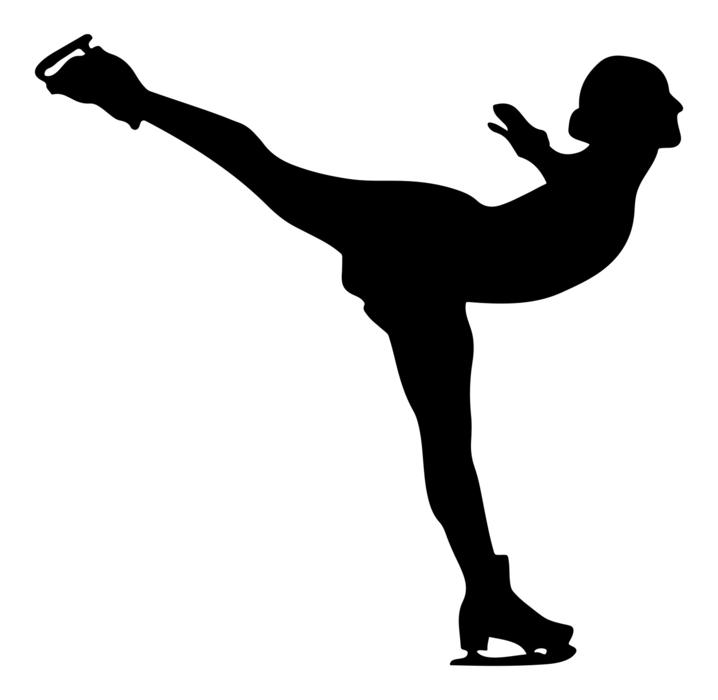 silhouette of ice skater