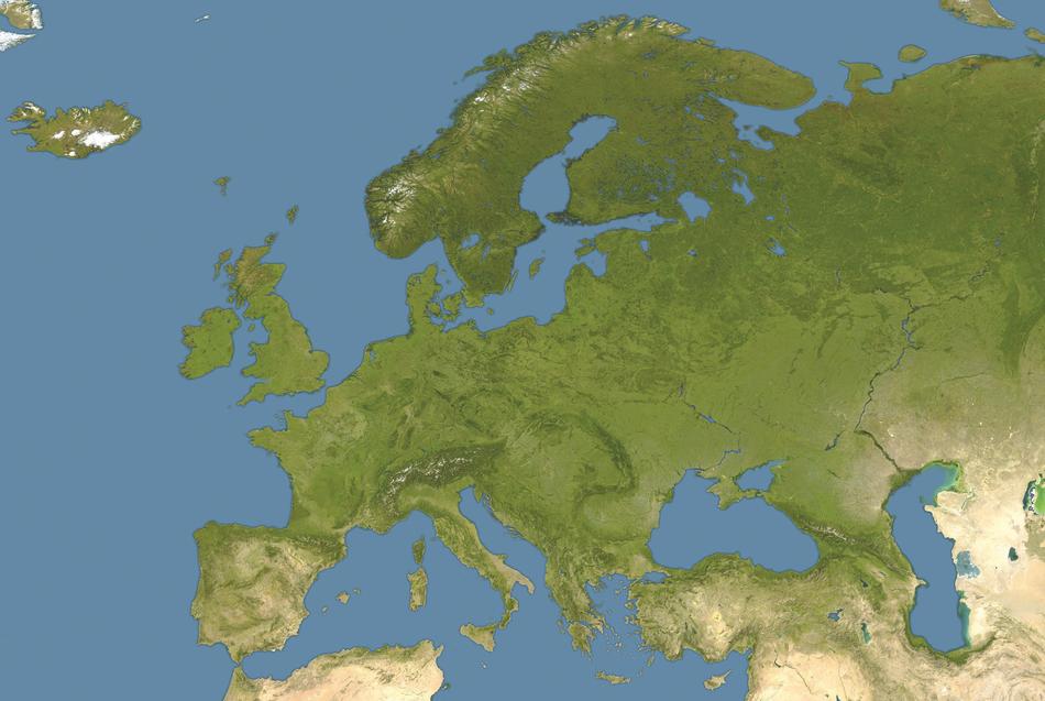 europe map satellite drawing