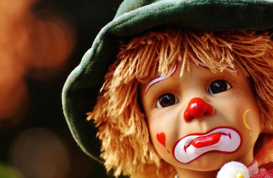 Doll Clown Sad face