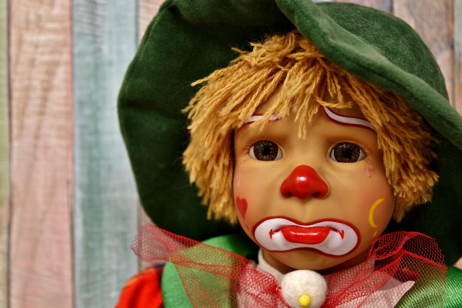 sad Clown, face of Doll