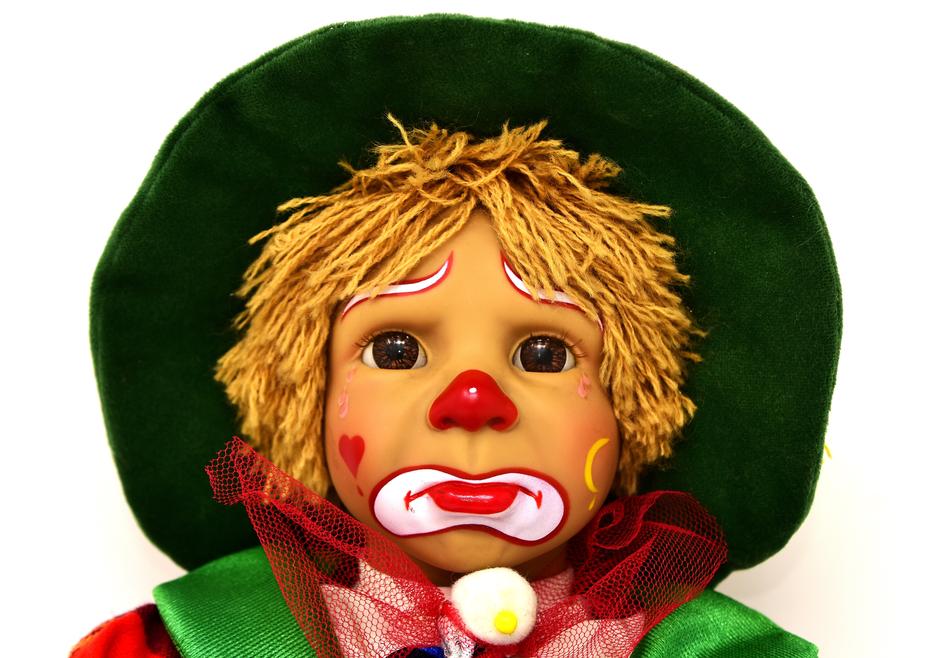 Clown Doll sad face