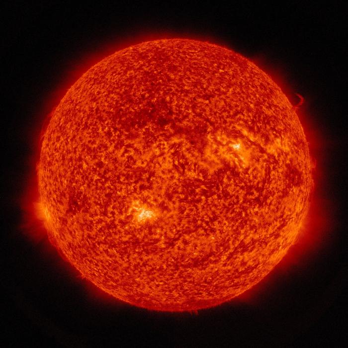 Solar Flare Sun red