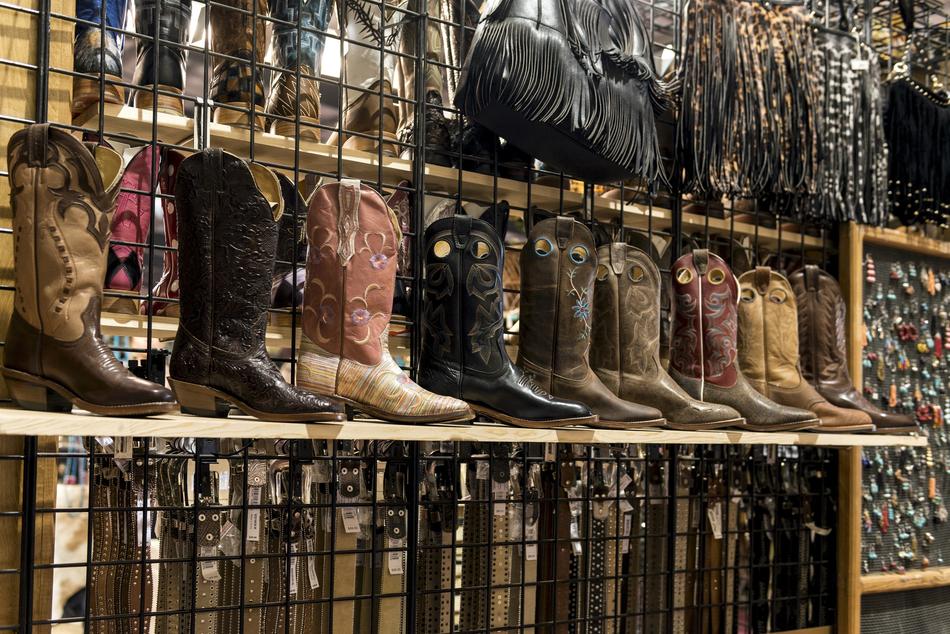 Cowboy Boots on Shelves