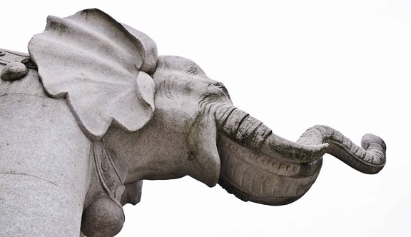 white elephant, art, sculpture, stone, statue