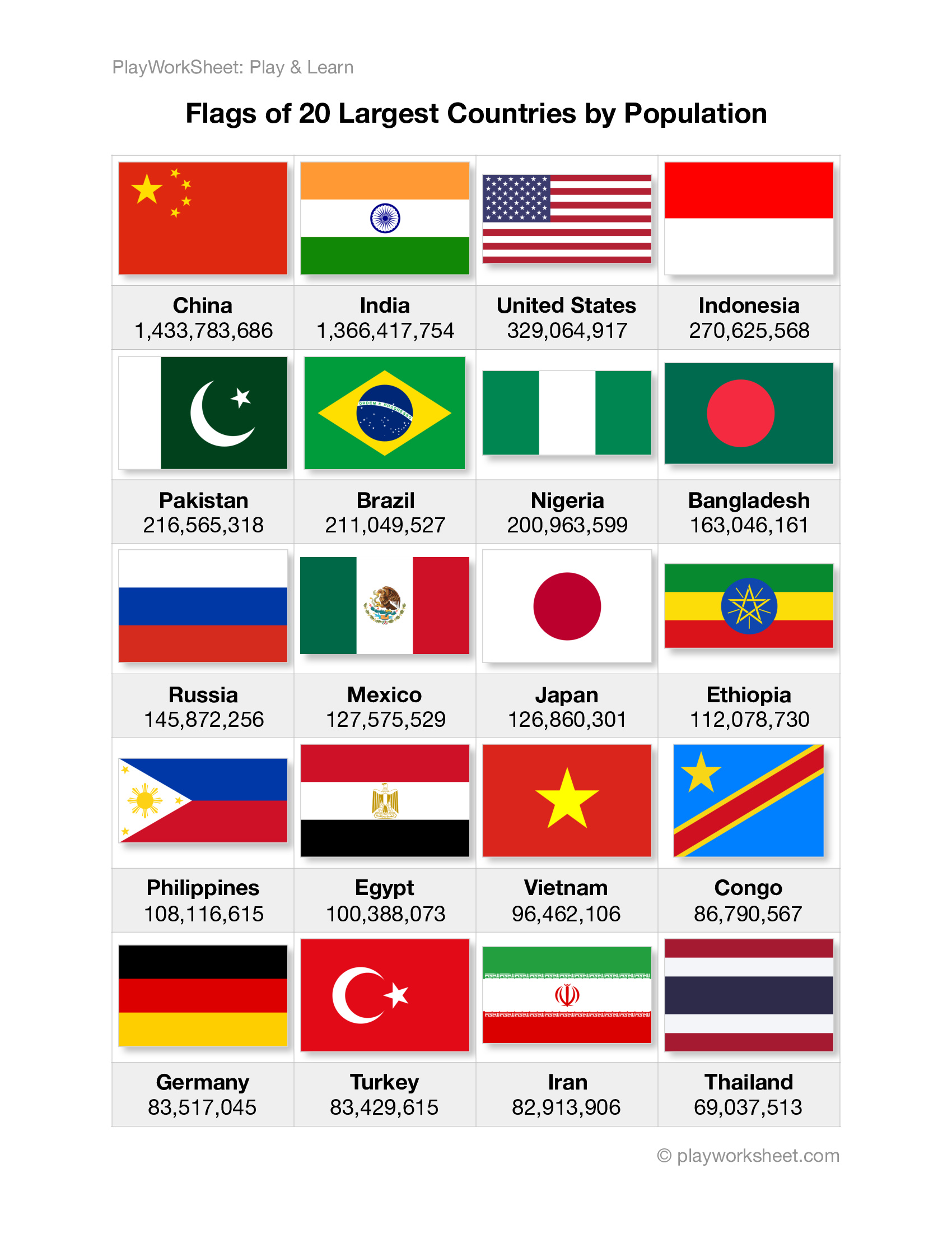 Flags Of The World Printable