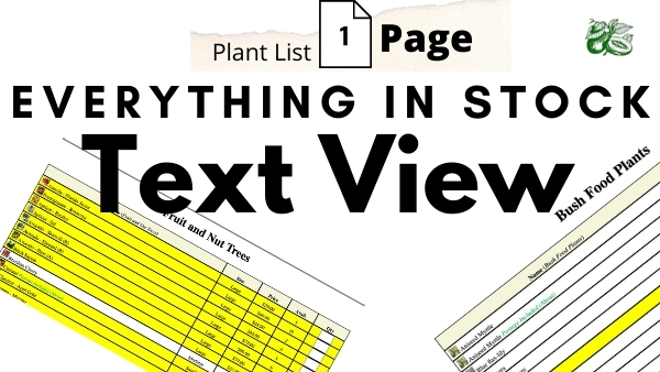 Plant List Text View