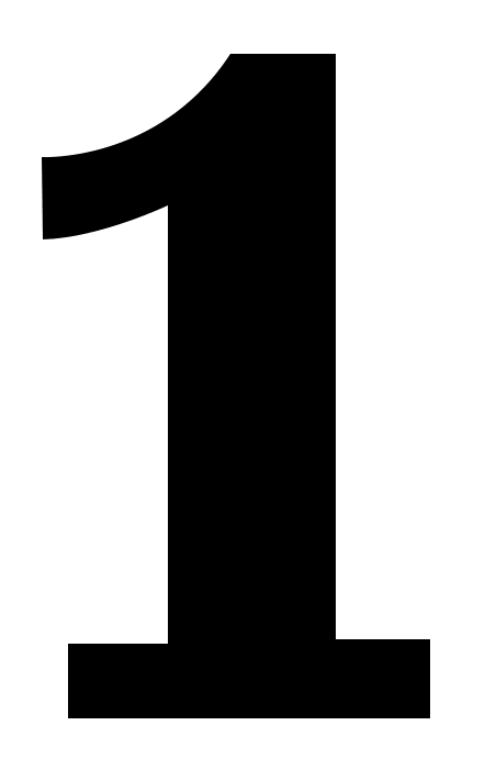 1 number png transparent images