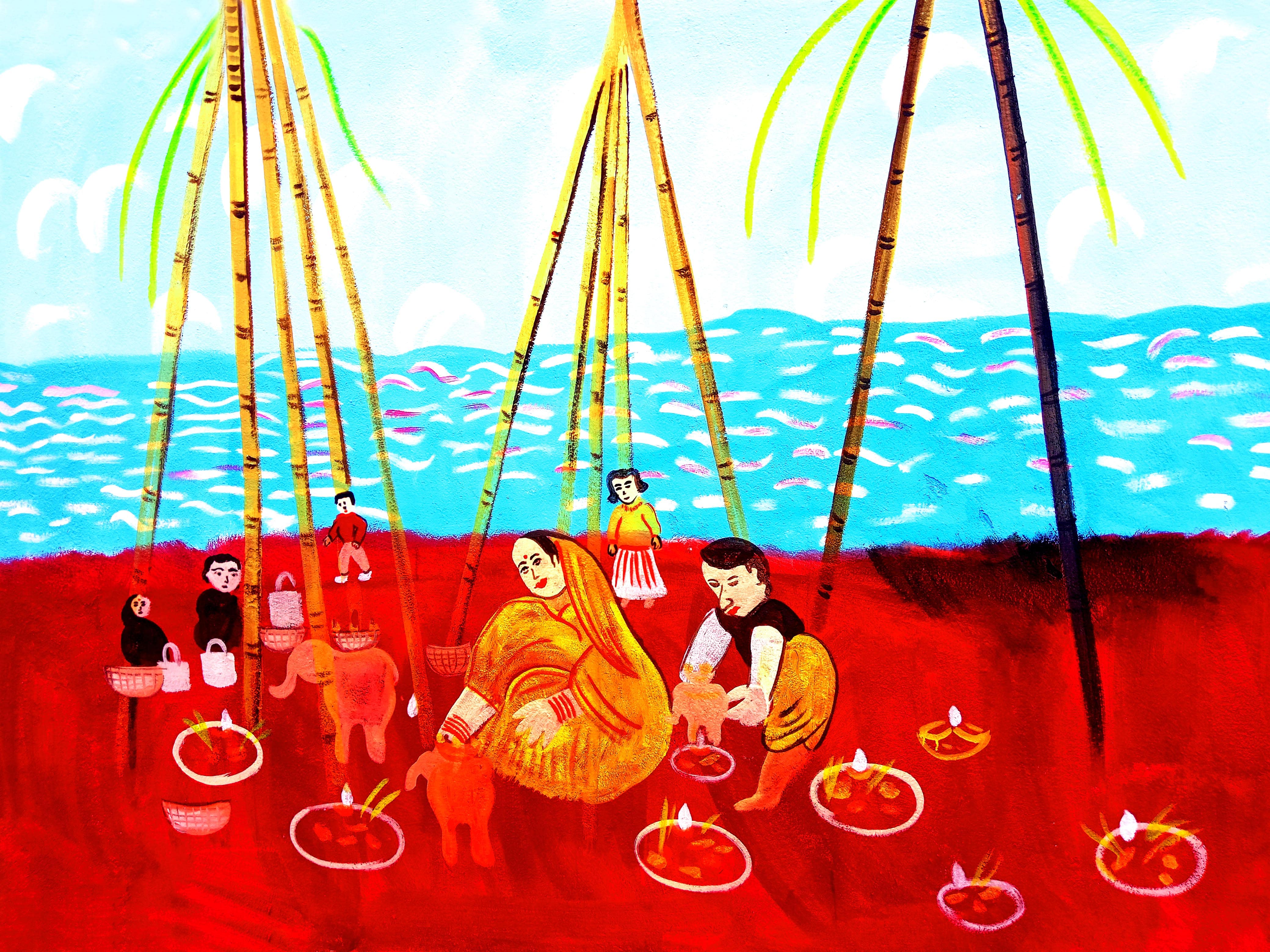 chhath puja 2022 painting images